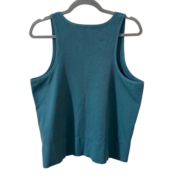 NWT Athleta Aurora Ribbed V-Neck Tank Teal Size 1X - Picture 6 of 7